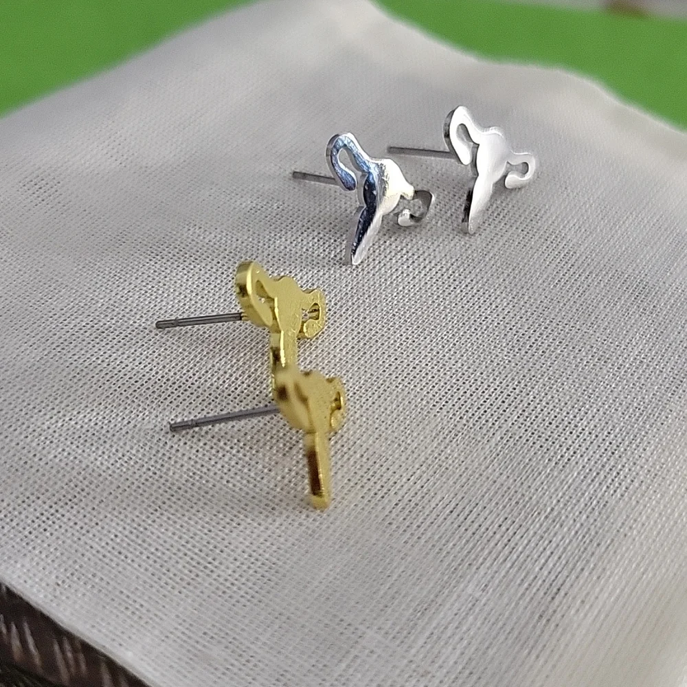Femcore Uterus Stud Earrings, My Body My Choice - Picture 5 of 6